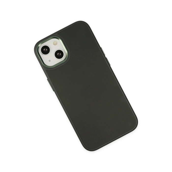Durukar®  iPhone 14 Plus Kılıf Asya Deri Silikon - Koyu Yeşil