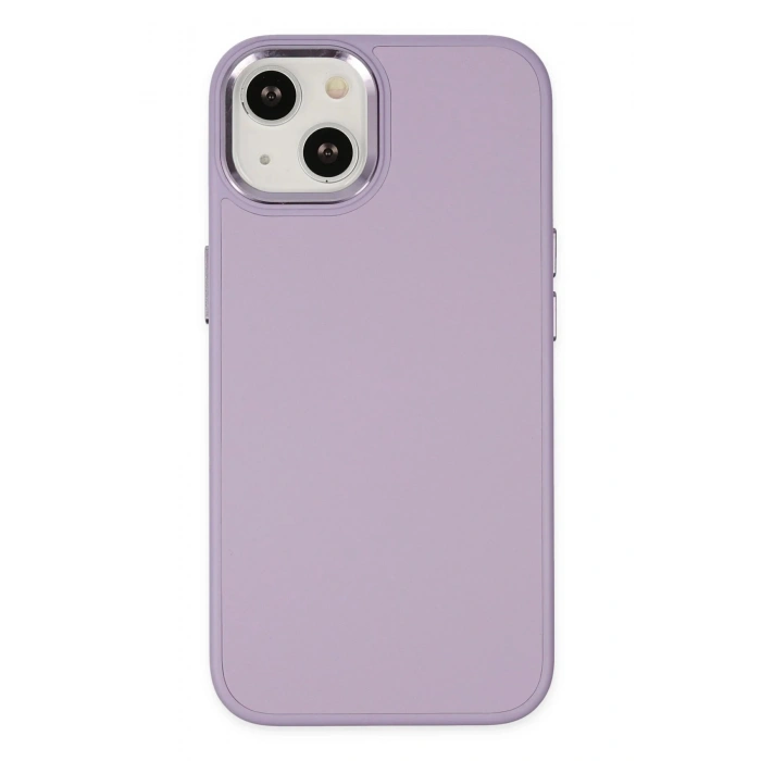 Durukar®  iPhone 14 Plus Kılıf Asya Deri Silikon - Lila