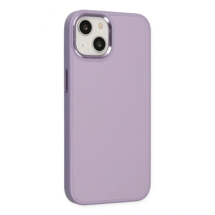 Durukar®  iPhone 14 Plus Kılıf Asya Deri Silikon - Lila