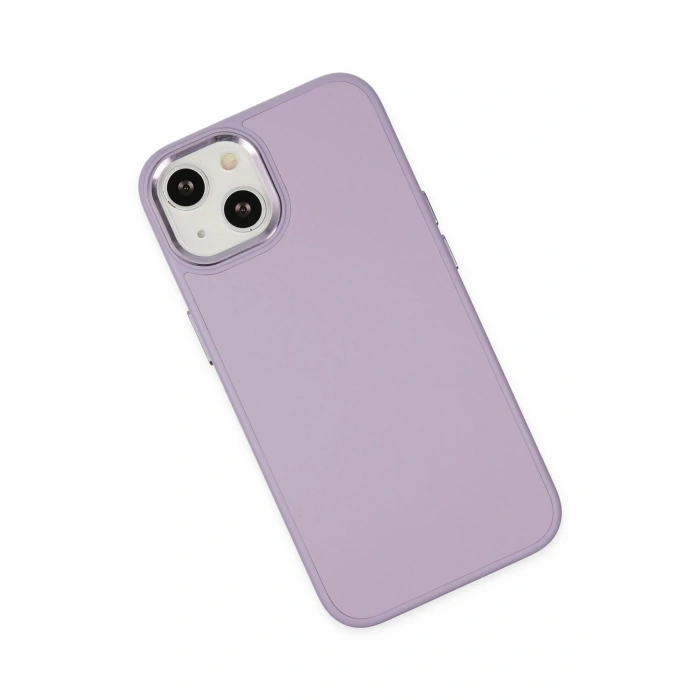 Durukar®  iPhone 14 Plus Kılıf Asya Deri Silikon - Lila