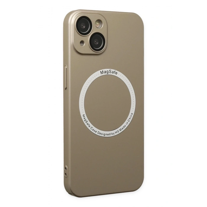 Durukar®  iPhone 14 Plus Kılıf Jack Magneticsafe Lens Silikon - Gold