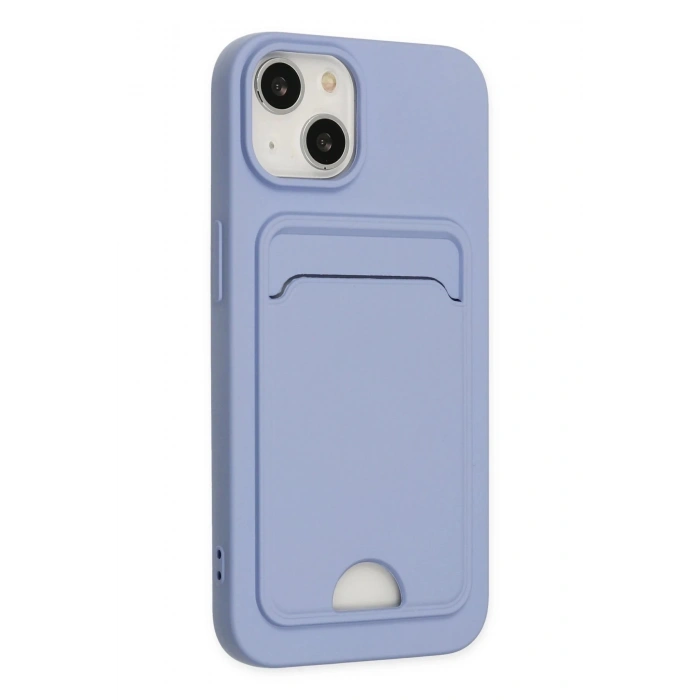 Durukar®  iPhone 14 Plus Kılıf Kelvin Kartvizitli Silikon - Lila