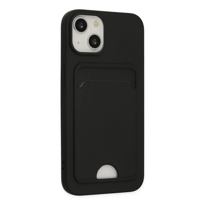 Durukar®  iPhone 14 Plus Kılıf Kelvin Kartvizitli Silikon - Siyah