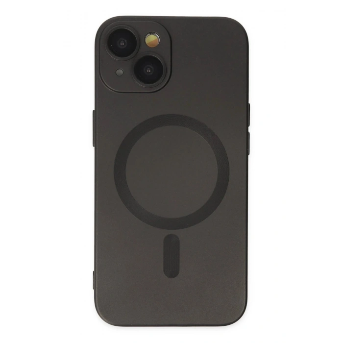 Durukar®  iPhone 14 Plus Kılıf Moshi Lens Magneticsafe Silikon - Siyah