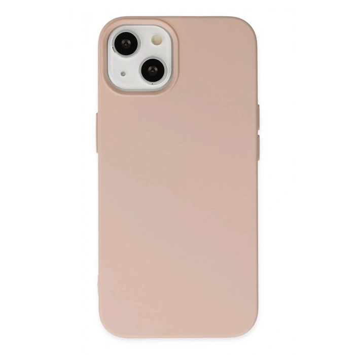 Durukar®  iPhone 14 Plus Kılıf Nano içi Kadife Silikon - Pudra