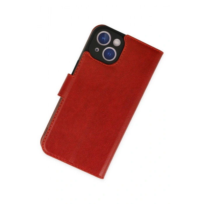 Durukar®  iPhone 14 Plus Kılıf Trend S Plus Kapaklı Kılıf - Kırmızı