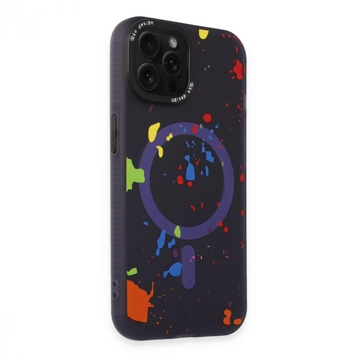 Durukar®  iPhone 14 Pro Colorful Magsafe Kapak - Derin Mor