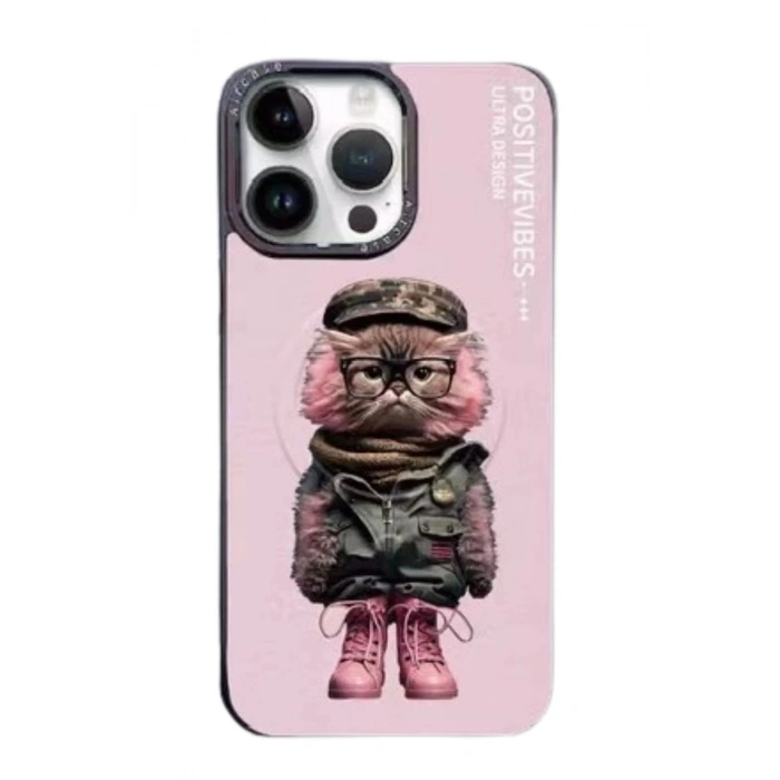 Durukar®  iPhone 14 Pro Fun Magsafe Kapak - Pembe