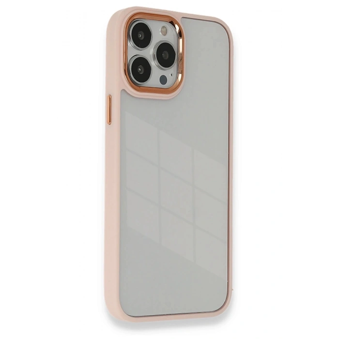Durukar®  iPhone 14 Pro Kılıf Dora Kapak - Pudra