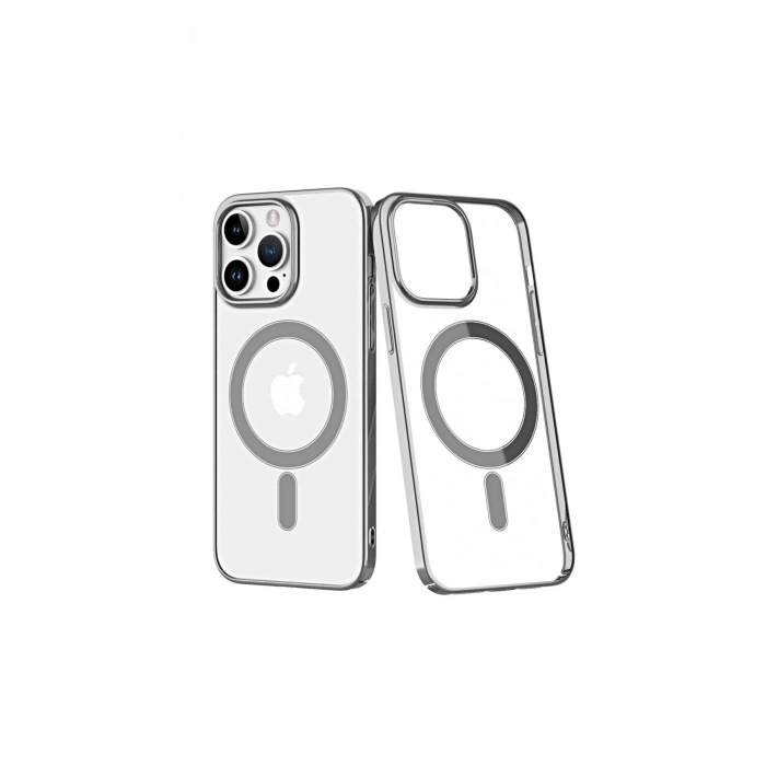 Durukar®  iPhone 14 Pro Kılıf Element Magneticsafe Sert Kapak - Gümüş
