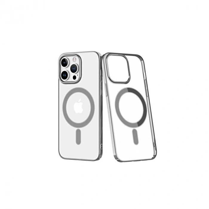 Durukar®  iPhone 14 Pro Kılıf Element Magneticsafe Sert Kapak - Gümüş