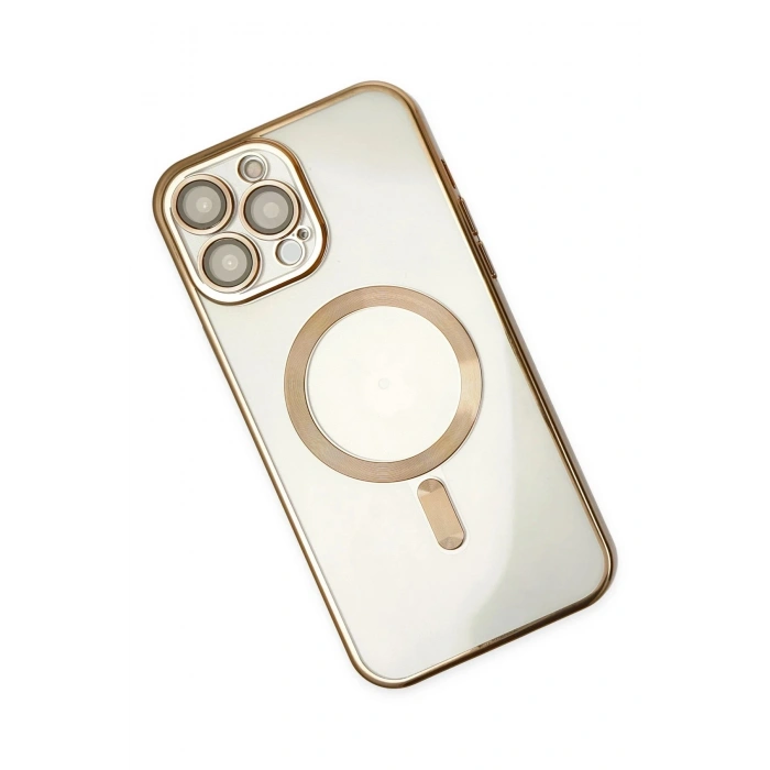 Durukar®  iPhone 14 Pro Kılıf Kross Magneticsafe Kapak - Gold