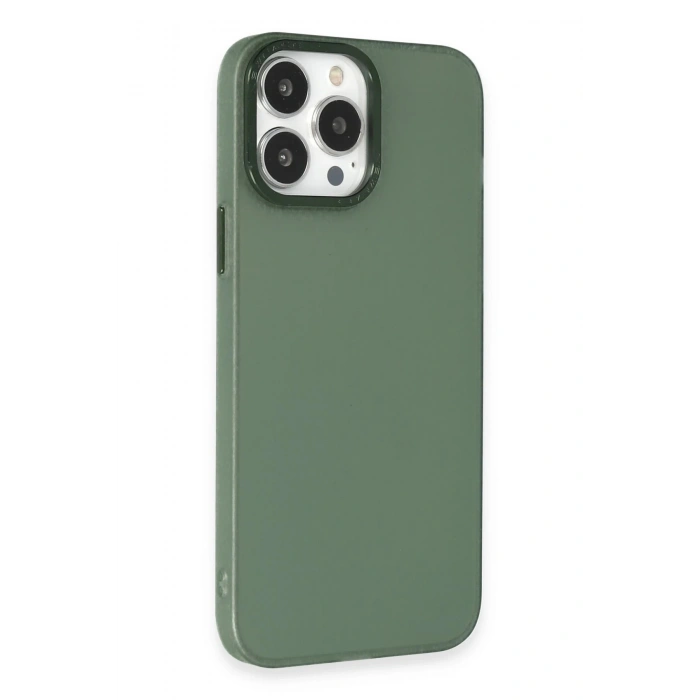 Durukar®  iPhone 14 Pro Kılıf Modos Metal Kapak - Koyu Yeşil