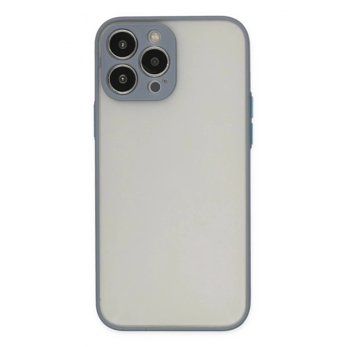 Durukar®  iPhone 14 Pro Kılıf Montreal Silikon Kapak - Gri