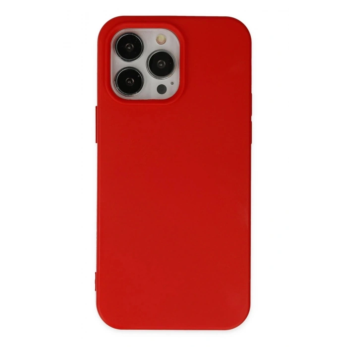 Durukar®  iPhone 14 Pro Kılıf Nano içi Kadife Silikon - Kırmızı