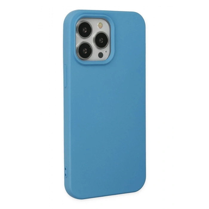 Durukar®  iPhone 14 Pro Kılıf Nano içi Kadife Silikon - Mavi