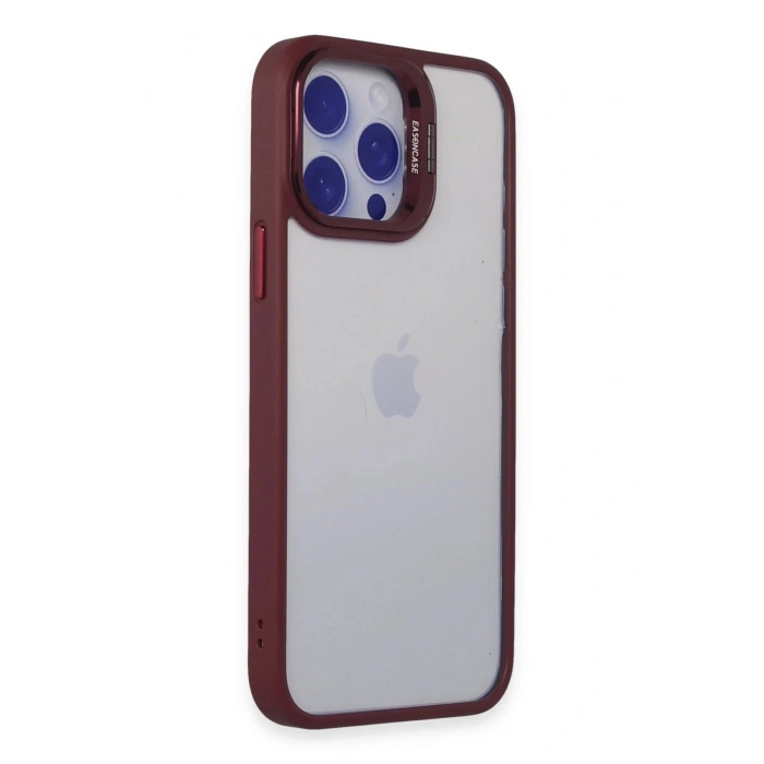 Durukar®  iPhone 14 Pro Kılıf Roblox Lens Standlı Kapak - Bordo
