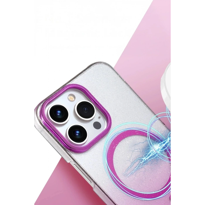 Durukar® iPhone 14 Pro Max Glossy Magsafe Cover - Purple