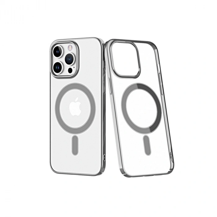 Durukar®  iPhone 14 Pro Max Kılıf Element Magneticsafe Sert Kapak - Gümüş
