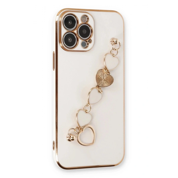 Durukar®  iPhone 14 Pro Max Kılıf Esila Silikon - Beyaz