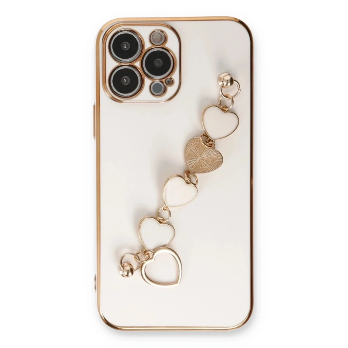 Durukar®  iPhone 14 Pro Max Kılıf Esila Silikon - Beyaz