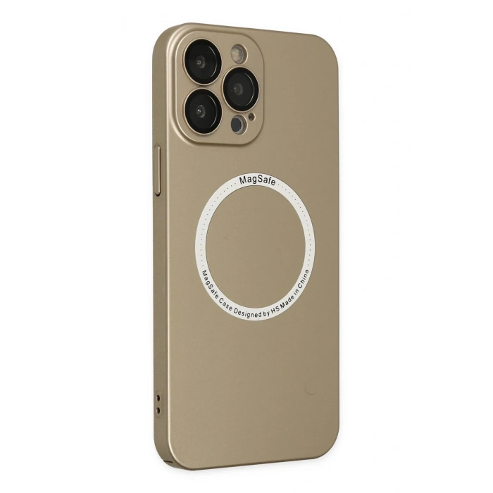 Durukar®  iPhone 14 Pro Max Kılıf Jack Magneticsafe Lens Silikon - Gold