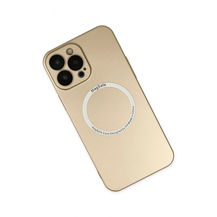 Durukar®  iPhone 14 Pro Max Kılıf Jack Magneticsafe Lens Silikon - Gold