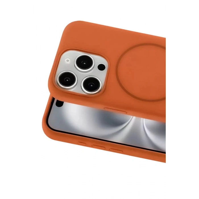 Durukar®   iPhone 14 Pro Max Kılıf Jully Magsafe Kapak - Turuncu