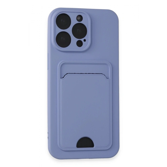 Durukar®  iPhone 14 Pro Max Kılıf Kelvin Kartvizitli Silikon - Lila