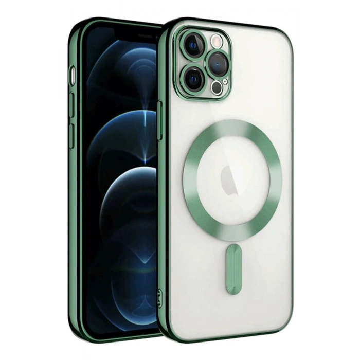 Durukar®  iPhone 14 Pro Max Kılıf Kross Magneticsafe Kapak - Koyu Yeşil