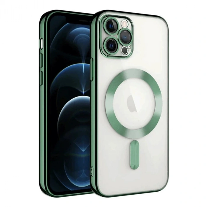 Durukar®  iPhone 14 Pro Max Kılıf Kross Magneticsafe Kapak - Koyu Yeşil