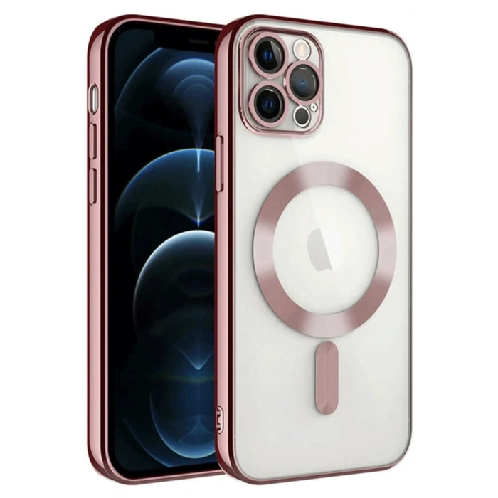 Durukar®  iPhone 14 Pro Max Kılıf Kross Magneticsafe Kapak - Rose