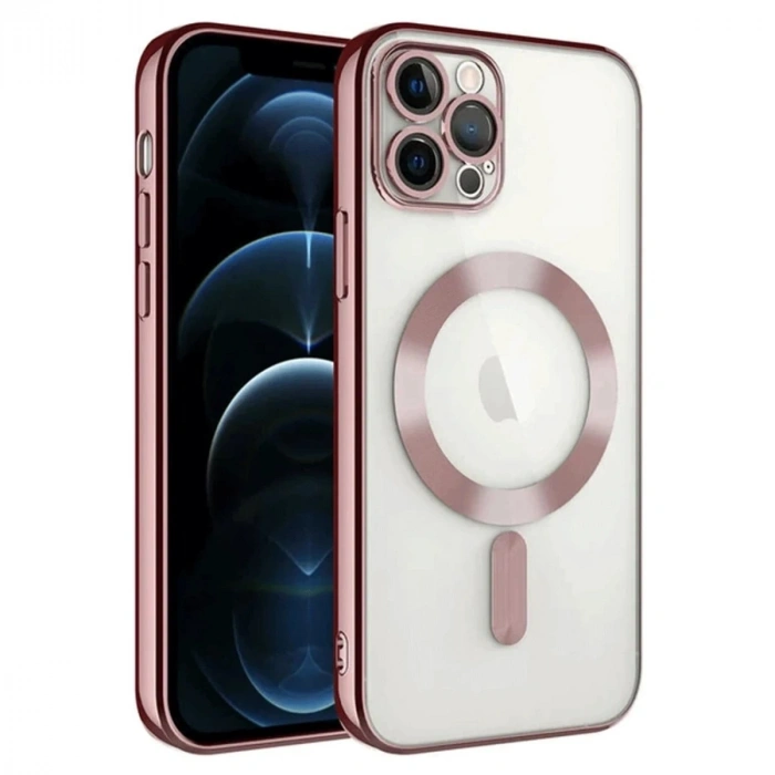 Durukar®  iPhone 14 Pro Max Kılıf Kross Magneticsafe Kapak - Rose