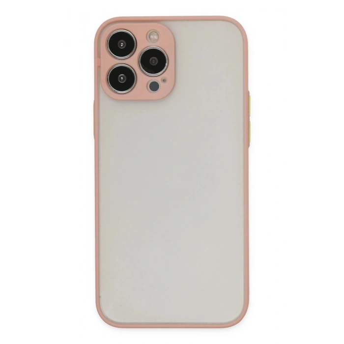 Durukar®  iPhone 14 Pro Max Kılıf Montreal Silikon Kapak - Pembe