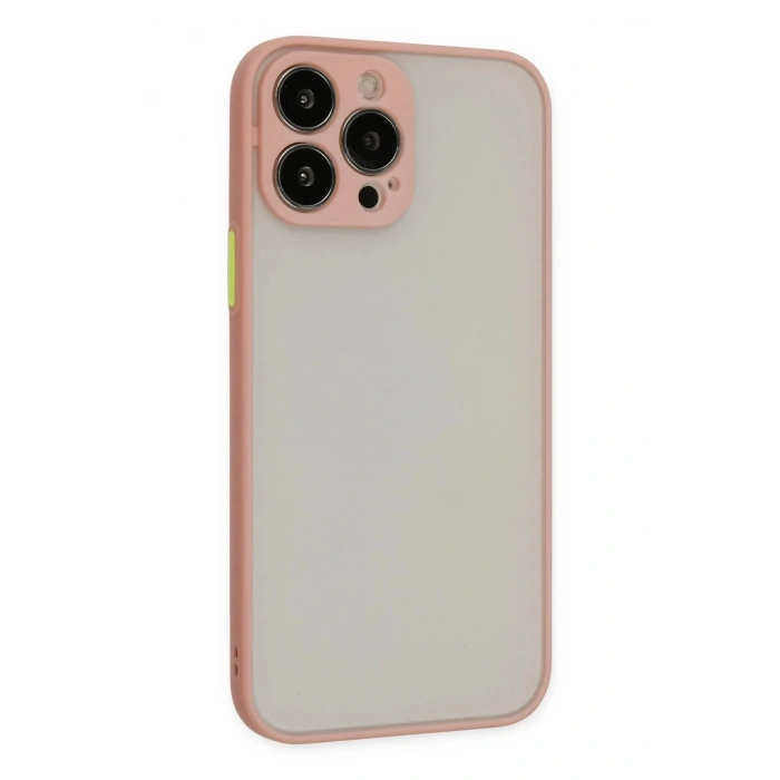 Durukar®  iPhone 14 Pro Max Kılıf Montreal Silikon Kapak - Pembe