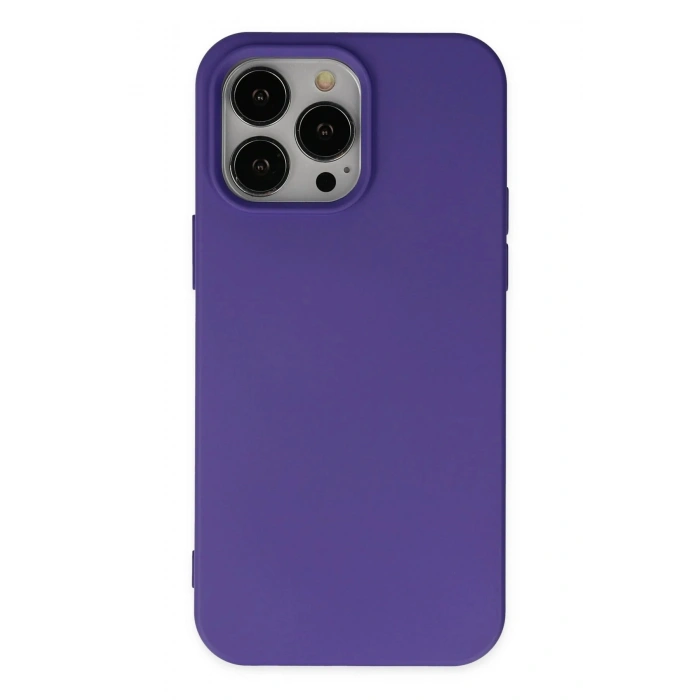 Durukar®  iPhone 14 Pro Max Kılıf Nano içi Kadife Silikon - Mor