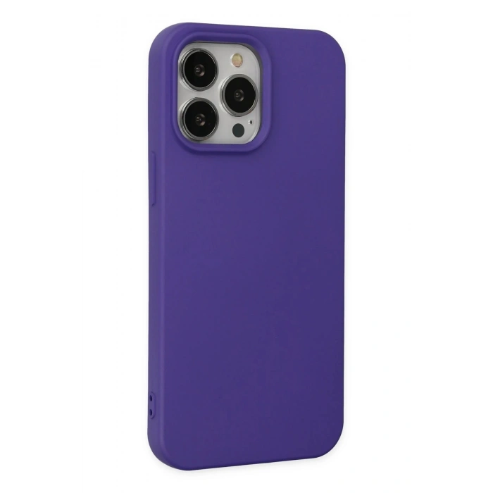 Durukar®  iPhone 14 Pro Max Kılıf Nano içi Kadife Silikon - Mor