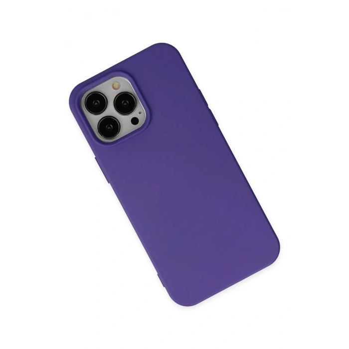 Durukar®  iPhone 14 Pro Max Kılıf Nano içi Kadife Silikon - Mor