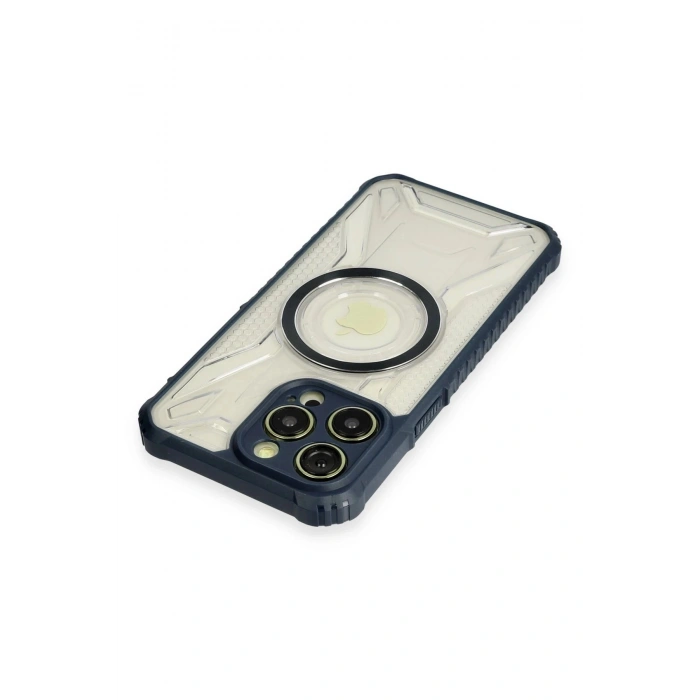Durukar®   iPhone 14 Pro Max Kılıf Prag Magneticsafe Kapak - Lacivert