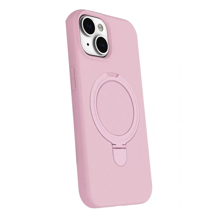 Durukar®   iPhone 14 Regal Magsafe Standlı Kapak - Açık Pembe