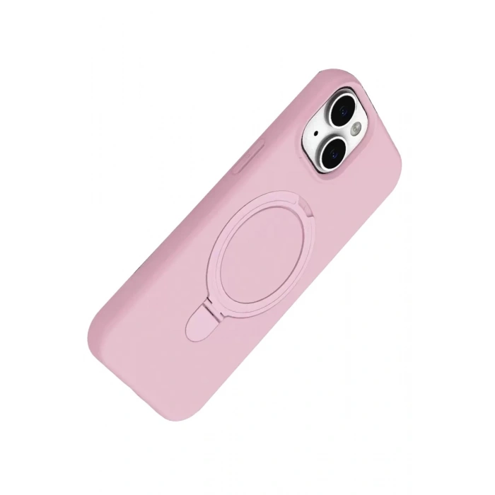 Durukar®   iPhone 14 Regal Magsafe Standlı Kapak - Açık Pembe