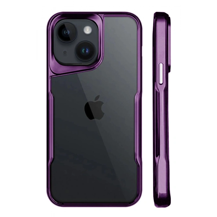 Durukar®  iPhone 15 Kılıf Boyi Silikon Kapak - Derin Mor
