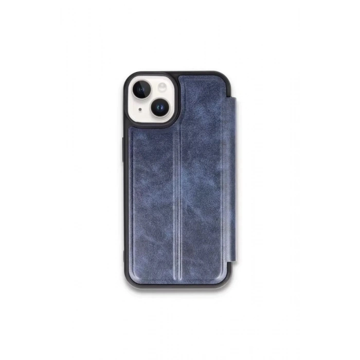 Durukar®   iPhone 15 Kılıf Flip Cover - Lacivert