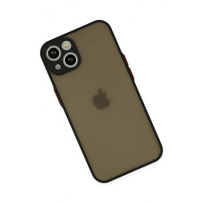 Durukar®   iPhone 15 Kılıf Montreal Silikon Kapak - Siyah