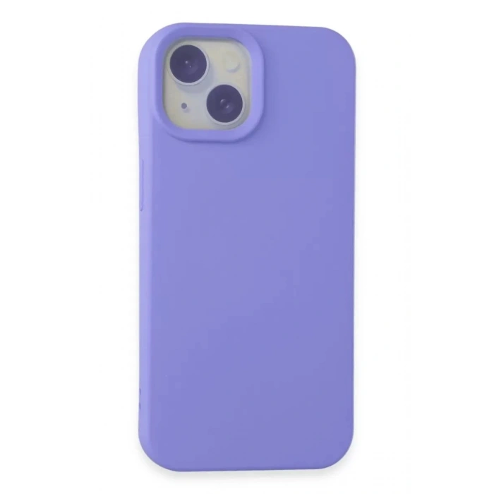 Durukar®   iPhone 15 Kılıf Nano içi Kadife Silikon - Lila