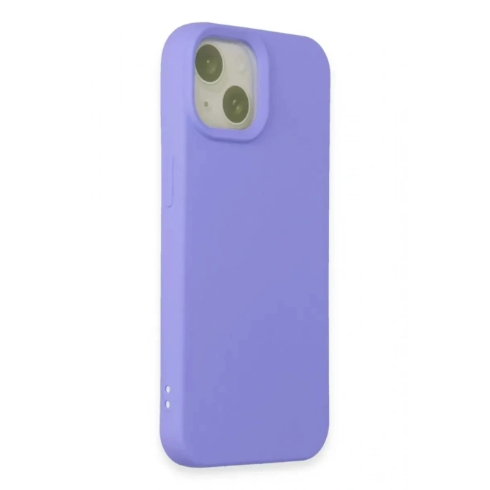 Durukar®   iPhone 15 Kılıf Nano içi Kadife Silikon - Lila