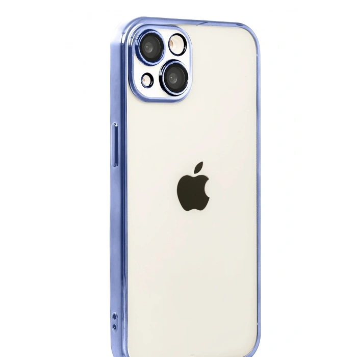 Durukar®   iPhone 15  Lensli Silikon - Açık Mavi