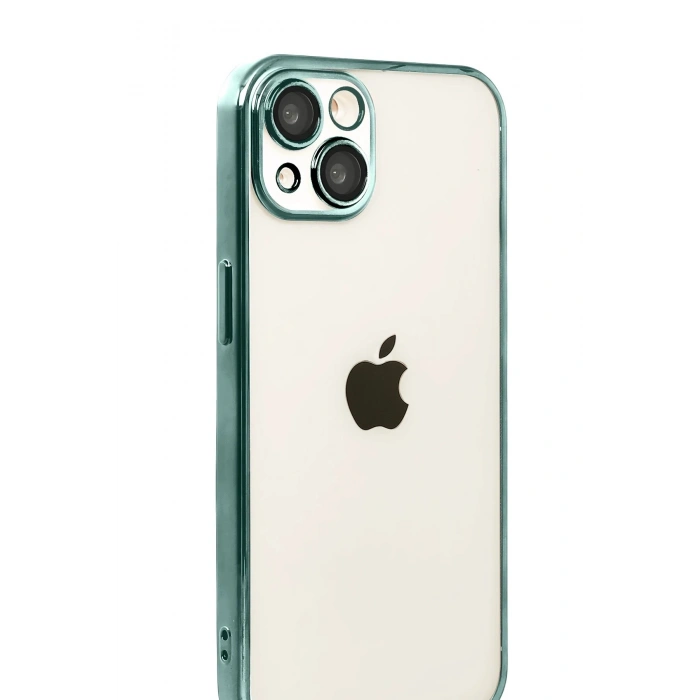 Durukar®   iPhone 15  Lensli Silikon - Yeşil