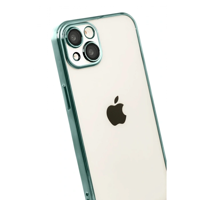 Durukar®   iPhone 15  Lensli Silikon - Yeşil
