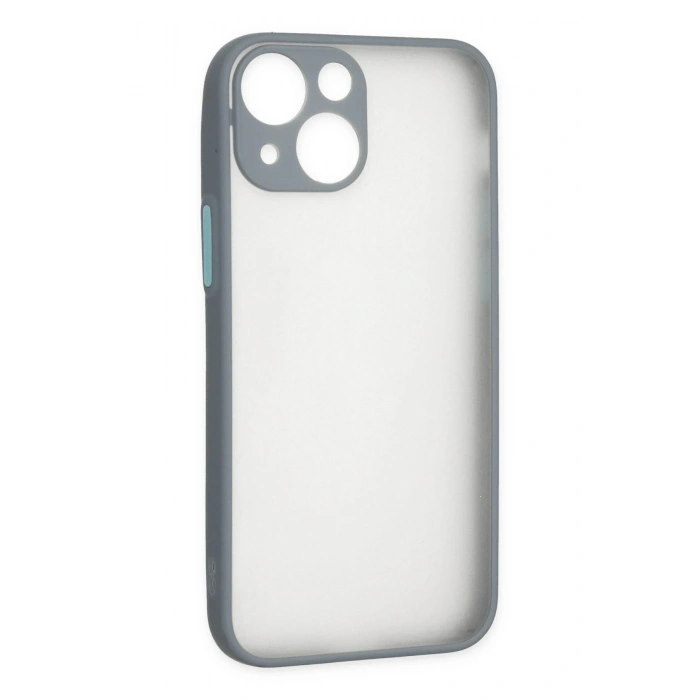 Durukar®  iPhone 15 Plus Kılıf Montreal Silikon Kapak - Gri